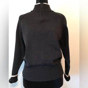 Pendleton Womens Pullover Black Sweater Size M Ribbed Sleeves Neck & Waistband